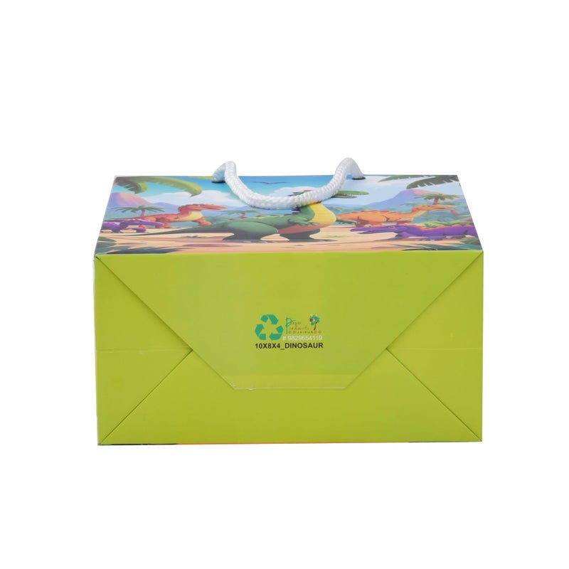 PPJ ® -HAPPY BIRTHDAY DINOSAUR (CARTOON THEME) PARTY (30 Pcs.) PAPER CARRY BAG, 10 Inch X 8 Inch X 4 Inch RETURN GIFT/HAPPY BIRTHDAY/RETURN GIFTS/GIFTS/GIFT BAGS/GIFT COVERS (Pack of 30) - Image 4