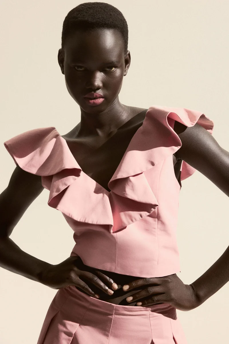 H&M Flounce-trimmed top