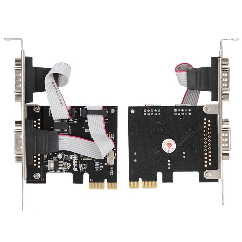 بطاقة محول محفز PCI-E PCI Express إلى مزدوج من المنافذ المتسلسلة DB9 RS232 (2 منافذ) - Image 3