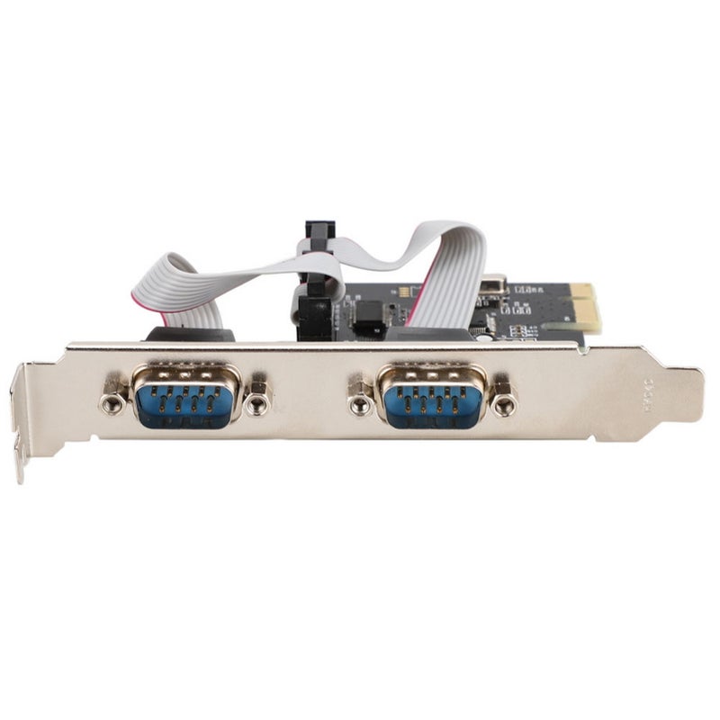 بطاقة محول محفز PCI-E PCI Express إلى مزدوج من المنافذ المتسلسلة DB9 RS232 (2 منافذ) - Image 4