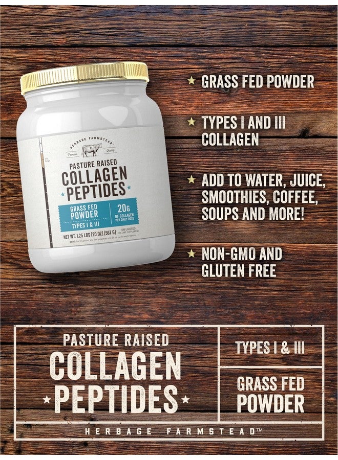 Carlyle Grass Fed Collagen Peptides Powder 20oz | Unflavored | Pasture Raised | Types I & III | 20g of Collagen Per Daily Dose | Non-GMO, Gluten Free | by Herbage Farmstead - Image 4