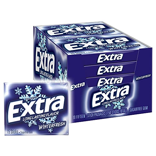 EXTRA Gum Winterfresh Sugar Free Chewing Gum Bulk Pack 15 Stick 10 Pack - Image 1