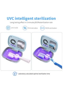 Y&D Toothbrush Sanitizer with UV Light Rechargeable Mini UVC Sterilizer Case Fan and USB for Travel or Home Long Battery Life Fits All Types&Sizes Toothbrushes  - Image 4