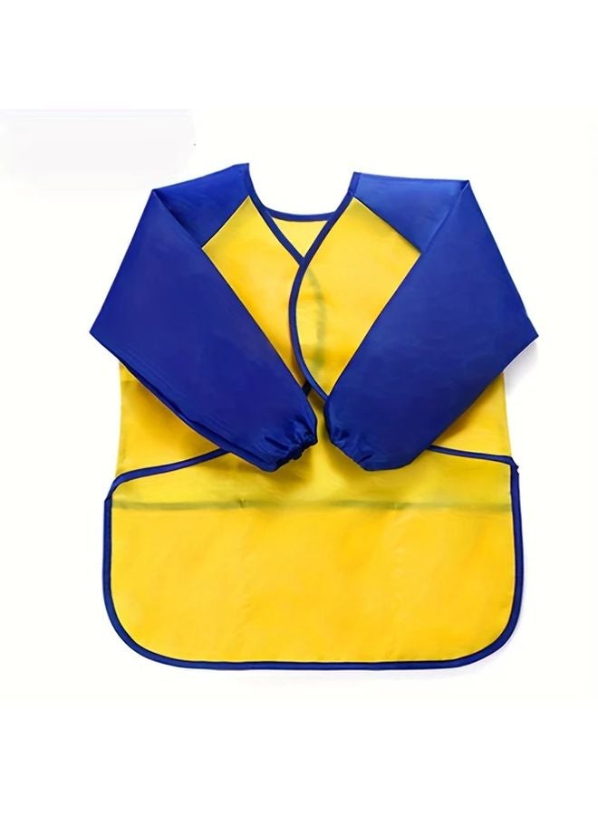 Yellow Art Painting Apron Polyester Blend Reverse Wearing Cover Eating Apron - Image 1