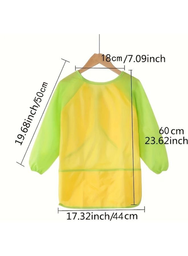 Yellow Art Painting Apron Polyester Blend Reverse Wearing Cover Eating Apron - Image 3