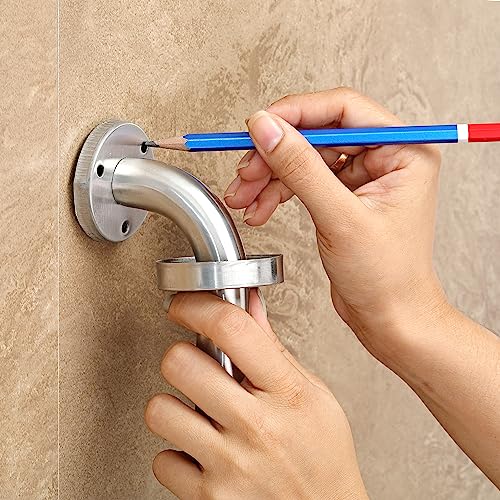 FORTUNE Stainless Steel Grab Bar for Bathroom & Bathtub Wall Mounted Safety Hand Support Rail Matt Finish - Balance Handle - Towel Bar - (10 Inch, Pack of 2) - Image 5