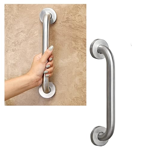 FORTUNE Stainless Steel Grab Bar for Bathroom & Bathtub Wall Mounted Safety Hand Support Rail Matt Finish - Balance Handle - Towel Bar - (10 Inch, Pack of 2) - Image 1