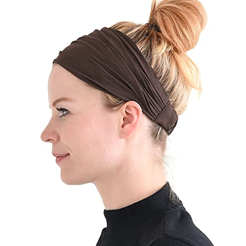 PAROPKAR Multi Sports Japanese Style Bandana – Comfortable Lightweight Head Bands with Elastic Ideal Cricket Football Tennis Running Gym Yoga Workout for Men and Women (Brown) - Image 1