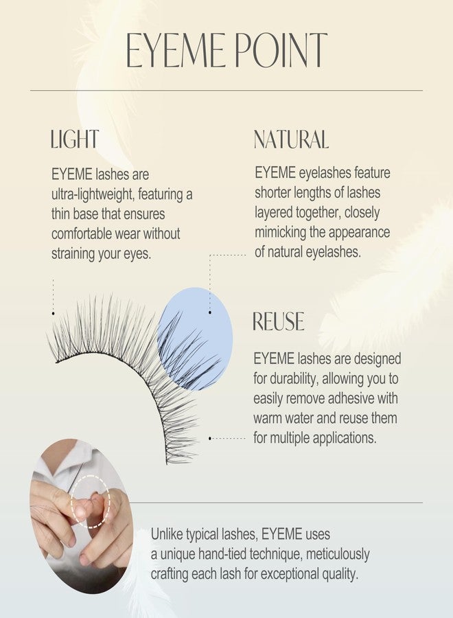 Piccasso EYEME Eyelash NO.32 - 5 Set Pack, Soft Wispy False Eyelashes with a Natural Extension-Like Look, Lightweight with Longer Center Fibers for Brighter Eyes, K-Beauty - Image 4
