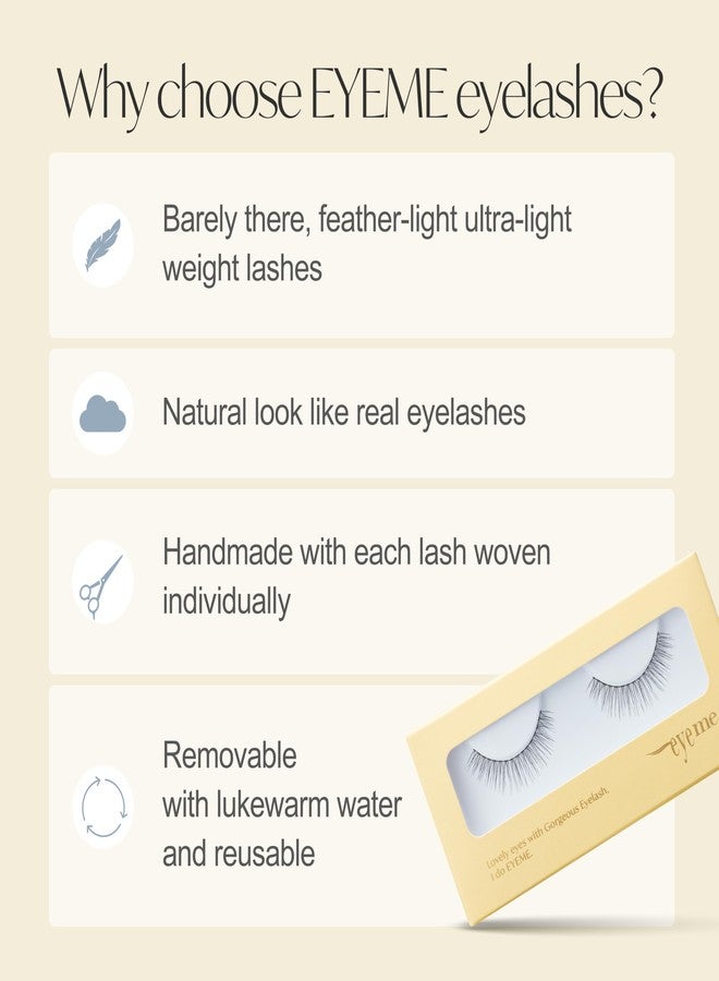 Piccasso EYEME Eyelash NO.32 - 5 Set Pack, Soft Wispy False Eyelashes with a Natural Extension-Like Look, Lightweight with Longer Center Fibers for Brighter Eyes, K-Beauty - Image 2