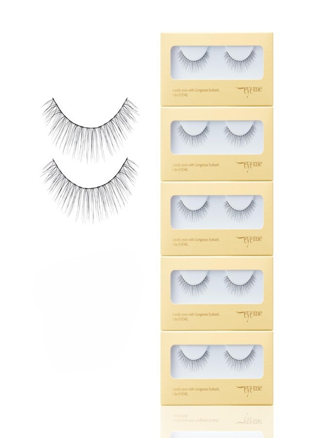 Piccasso EYEME Eyelash NO.32 - 5 Set Pack, Soft Wispy False Eyelashes with a Natural Extension-Like Look, Lightweight with Longer Center Fibers for Brighter Eyes, K-Beauty - Image 1