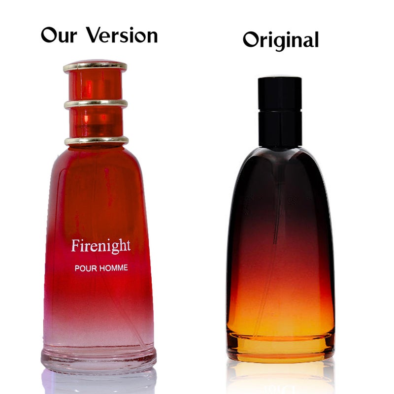 NovoGlow Firenight Pour Homme- Eau De Parfum Spray Perfume, Fragrance For Men- Daywear, Casual Daily Cologne 3.4 Oz Bottle- Ideal EDT Beauty Gift for Birthday, Anniversary - Image 2