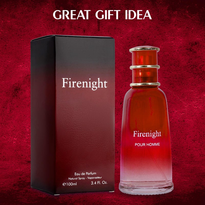 NovoGlow Firenight Pour Homme- Eau De Parfum Spray Perfume, Fragrance For Men- Daywear, Casual Daily Cologne 3.4 Oz Bottle- Ideal EDT Beauty Gift for Birthday, Anniversary - Image 4