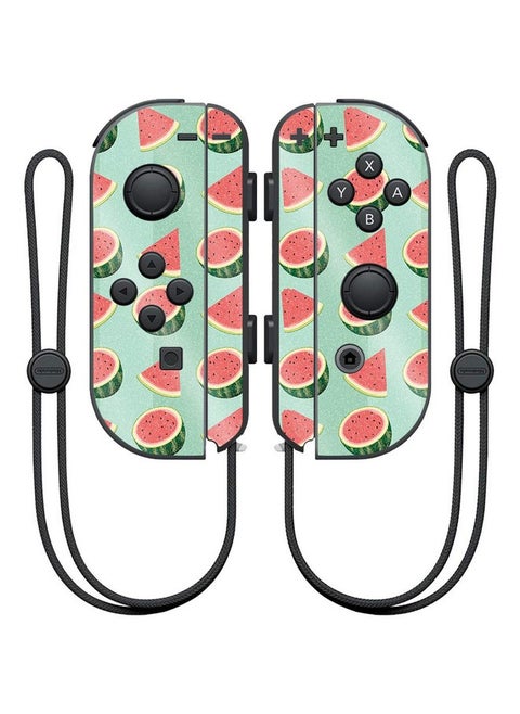 Mightyskins Glossy Glitter Skin For Nintendo Joy Con Controller Watermelon Patch | Protective, Durable High Gloss Glitter Finish | Easy To Apply, Remove, And Change Styles | Made In The Usa