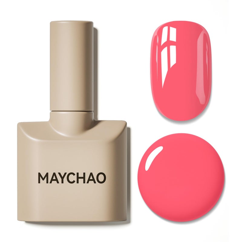 MAYCHAO 15ML Pink Gel Nail Polish 1Pc Pink Lemonade Gel Polish Soak Off UV LED Nail Polish Nail Art Starter Manicure Salon DIY at Home, 0.5 OZ - Image 1