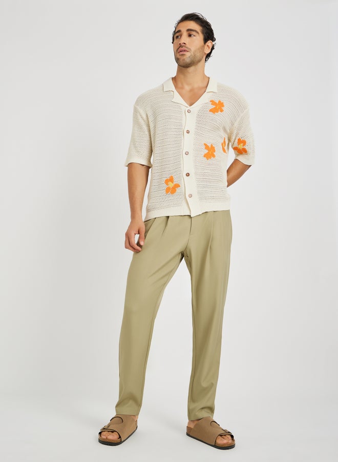 تايك تو بنطلون رجالي بخصر مطاطي وجيوب مائلة باللون الأخضر - Image 2