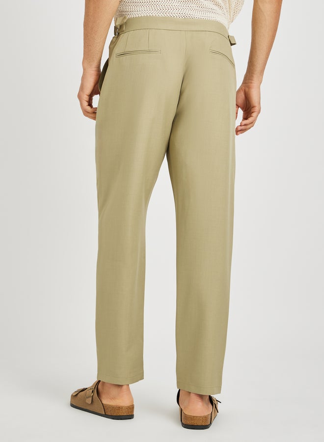 تايك تو بنطلون رجالي بخصر مطاطي وجيوب مائلة باللون الأخضر - Image 4