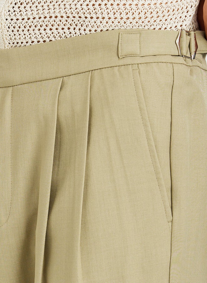 تايك تو بنطلون رجالي بخصر مطاطي وجيوب مائلة باللون الأخضر - Image 3