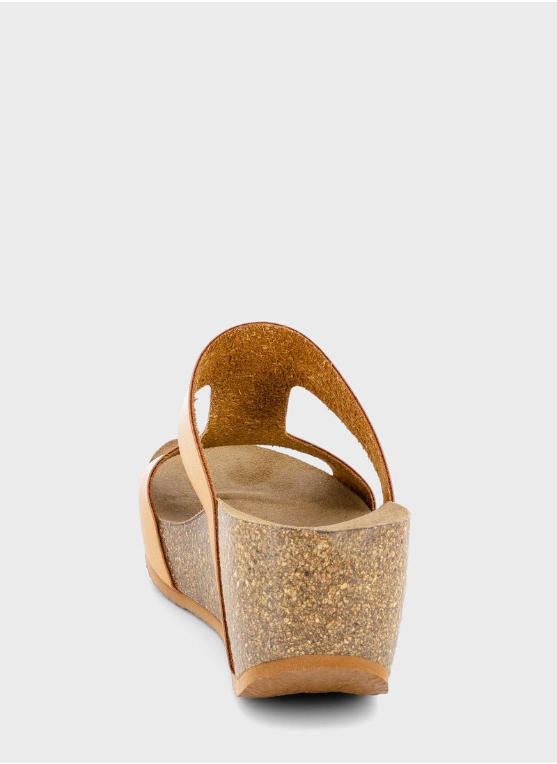 BAYTON - Hecate Strappy Mid Heel Wedges - Image 1