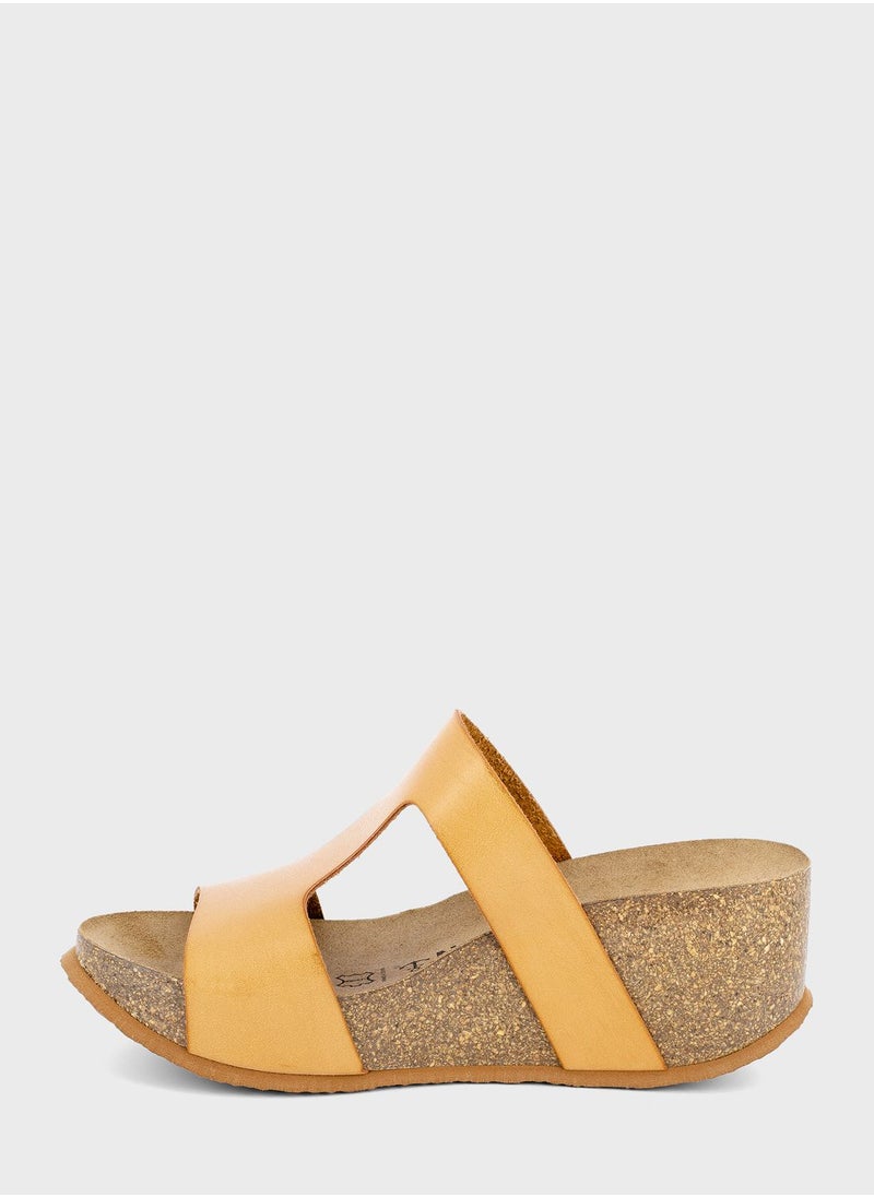 BAYTON - Hecate Strappy Mid Heel Wedges - Image 1