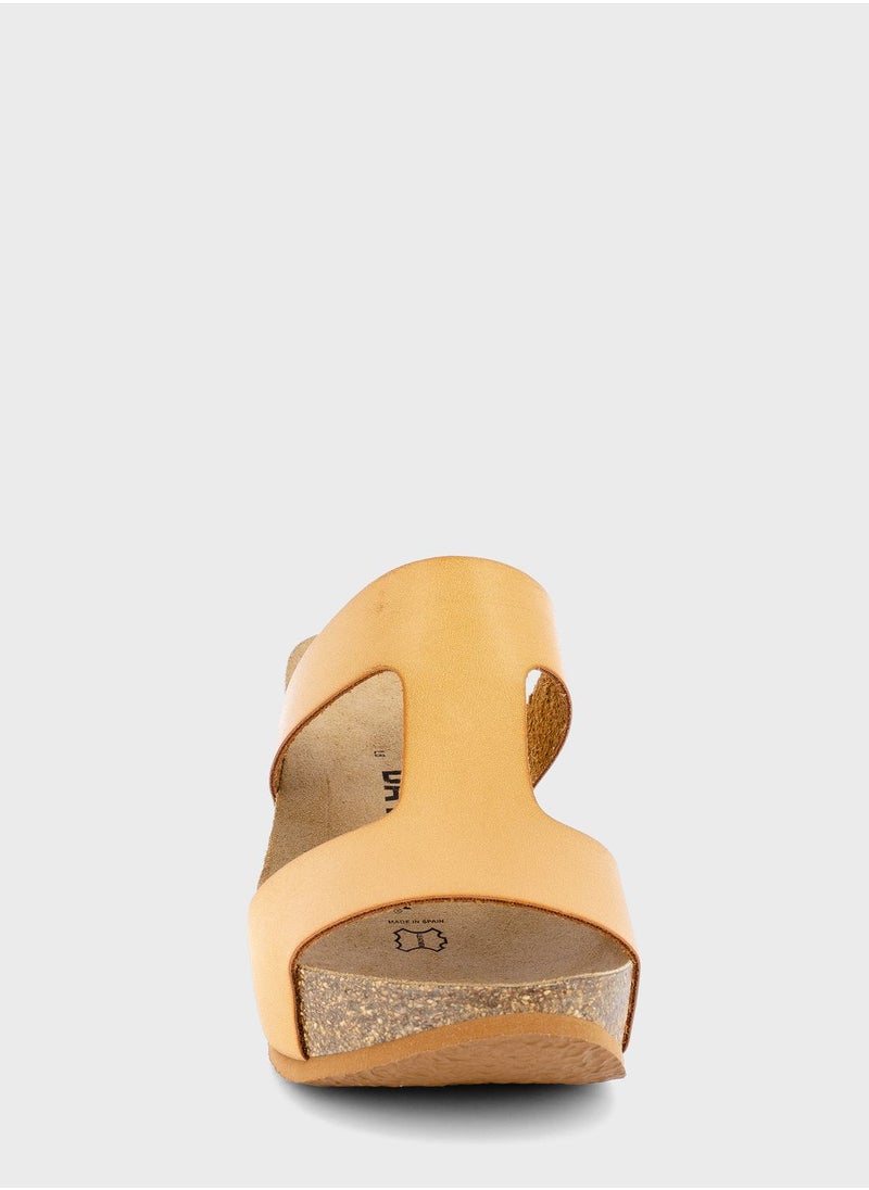 BAYTON - Hecate Strappy Mid Heel Wedges - Image 1