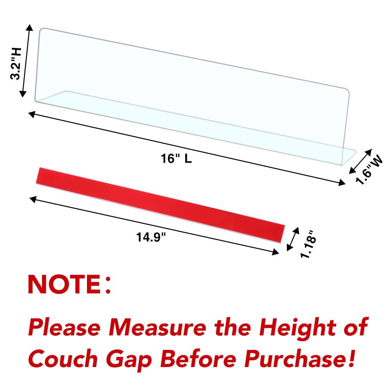 RowinsyDD 12 Pack Toy Blocker for Furniture, Clear Under Couch Blocker, Stop Things Going Under Sofa or Bed, 16" L x 3.2" H, Adjustable Gap Bumper for Furniture with Strong Tape - Image 2