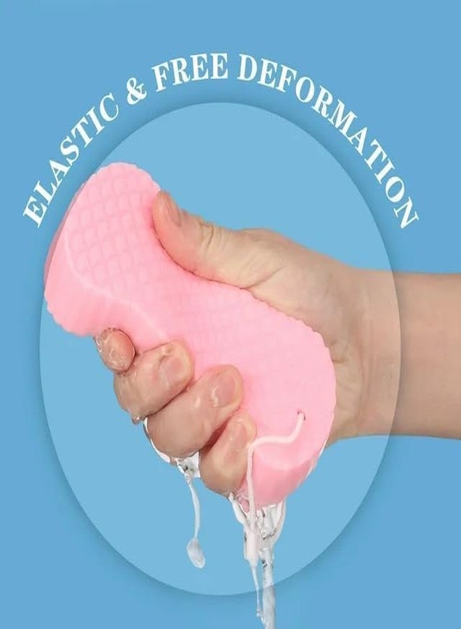 TONSYL Super Soft Bath Body Shower Scrub, Magic Bath Scrub, Dead Skin Remover, Super Soft Exfoliating Painless Scrub, Easy-to-Hold & Durable For Adults Children (Pack Of 4) - Image 4