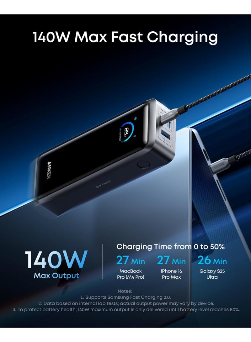 Anker Prime Power Bank and Charging Base, 26,250mAh 300W Max Portable Charger with Base for 6 Devices, Two-Way Charging, Flight-Approved, App Control, For MacBook, iPhone 17/16/15 Series, and More Phantom Grey - Image 4