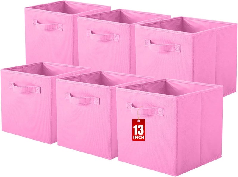 PowerKing Cube Storage Boxes, Foldable Fabric Storage Bins And Cloth Storage Organizer Drawer For Shelves, Closet And Toys Storage, 33 X 33 X 33 CM - Image 1