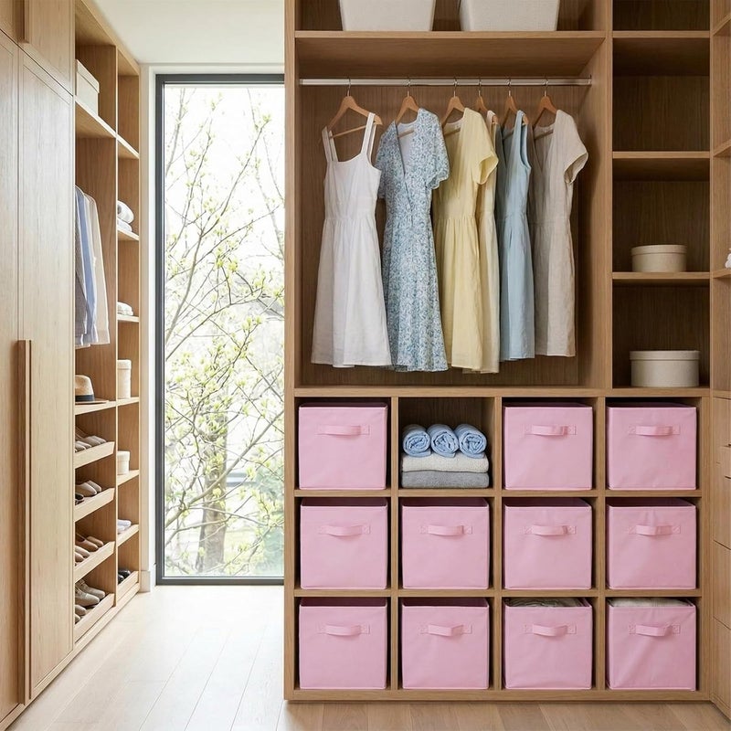 PowerKing Cube Storage Boxes, Foldable Fabric Storage Bins And Cloth Storage Organizer Drawer For Shelves, Closet And Toys Storage, 33 X 33 X 33 CM - Image 4