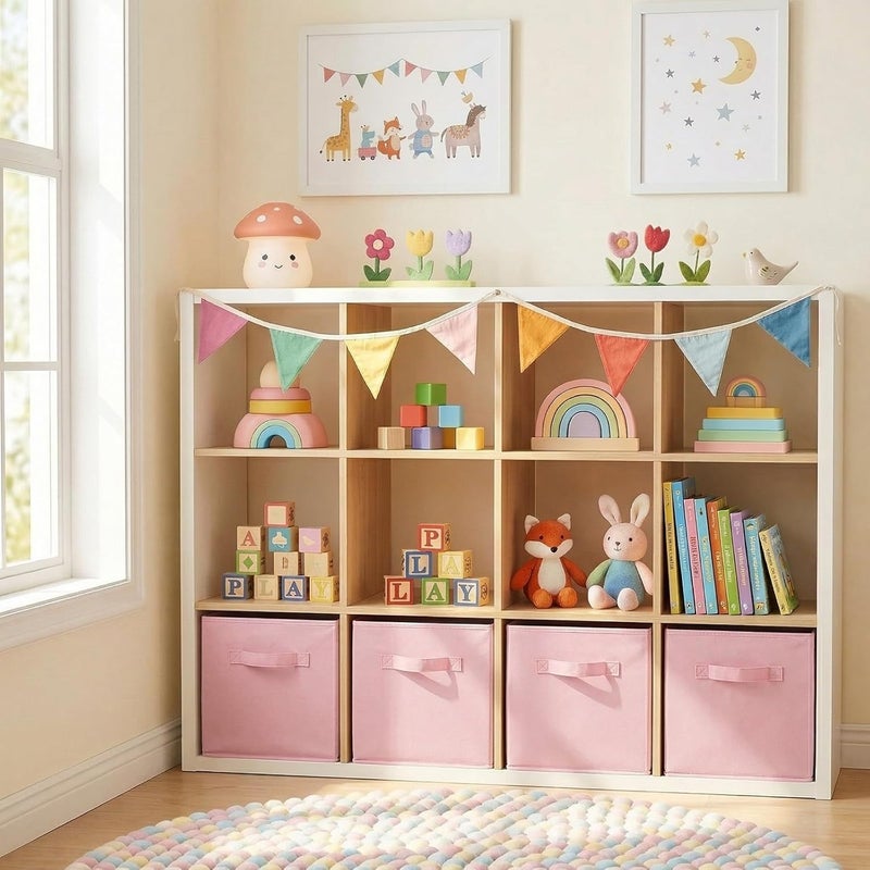 PowerKing Cube Storage Boxes, Foldable Fabric Storage Bins And Cloth Storage Organizer Drawer For Shelves, Closet And Toys Storage, 33 X 33 X 33 CM - Image 3