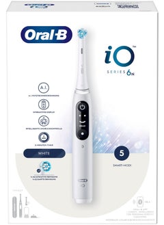 Oral-B Oral B iO6 Series 6N Electric Rechargeable Toothbrush, Built with AI, Optimal Pressure Control, LED Interface, Bluetooth Connectivity, 5 Personalized Brush Modes – White  - Image 3