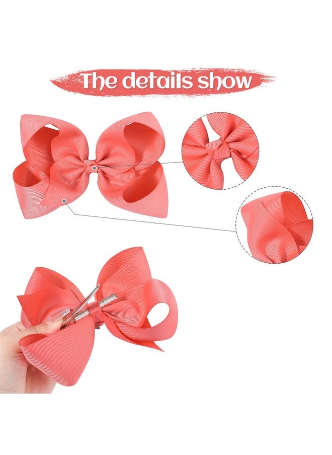 choicbaby - 36Pcs 6 Inch Hair Bows For Girls Large Hair Bows With Alligator Clips Toddler Hair Accessories For Baby Girls Kids Teens - Image 1