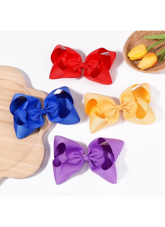 choicbaby - 36Pcs 6 Inch Hair Bows For Girls Large Hair Bows With Alligator Clips Toddler Hair Accessories For Baby Girls Kids Teens - Image 1