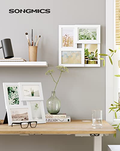 SONGMICS Collage Picture Frames 4x6 for Wall Decor Multi Family Photo for Gallery Decor Hanging Display Set of 4 Cloud White URPF25WTV1 - Image 3