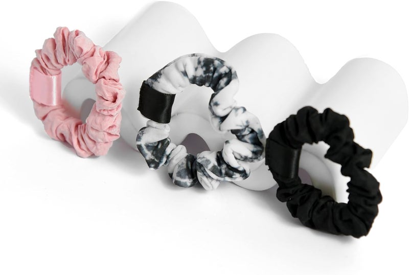 Glitters® 3 pc Mini Scrunchy Set - Premium Hair Ties for Thick and Curly Hair - Image 3