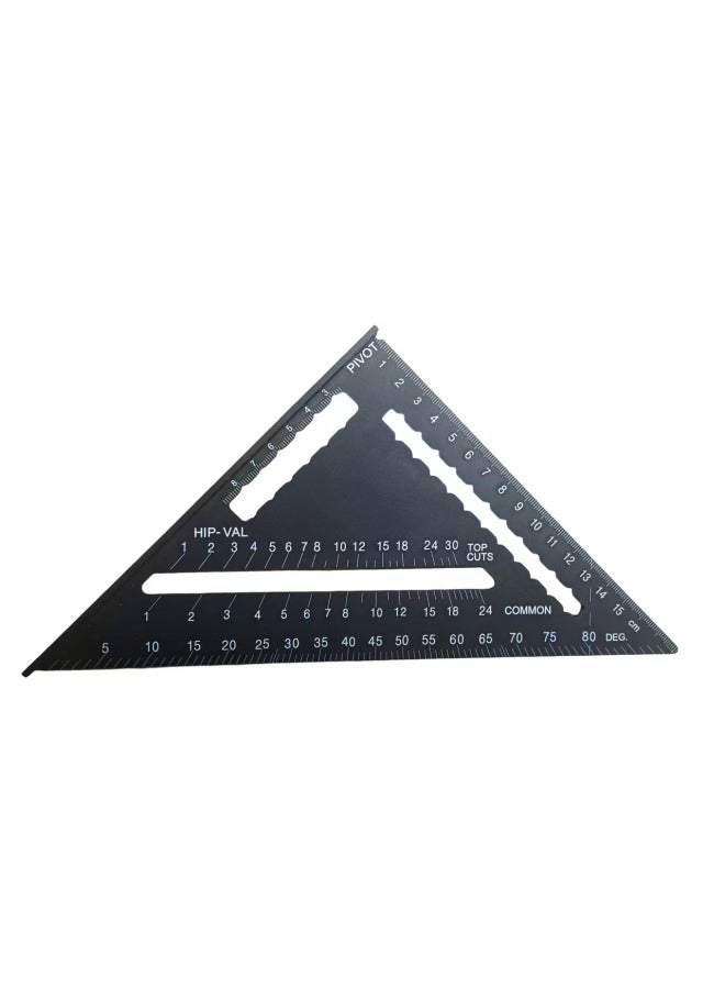 Aluminum Alloy Triangle Plate Right Angle 45 Degree Thickened Large Angle Ruler Woodworking Special High Precision Triangle Ruler Measuring Tool 