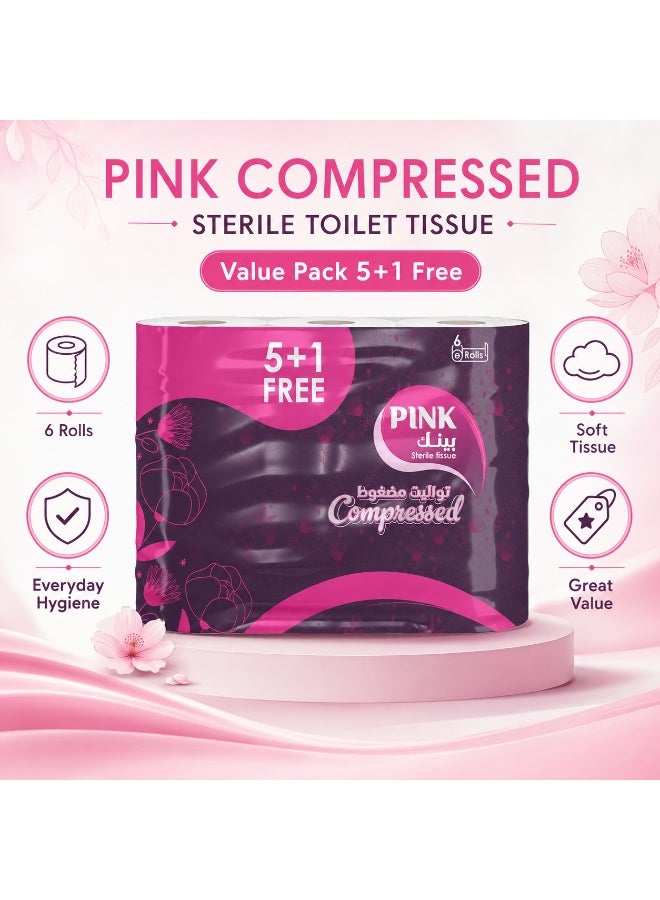 PINK Compressed Toilet Paper – 6 Rolls - Image 5