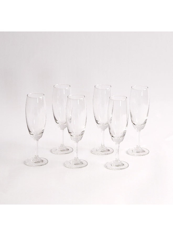 Home Box 6-Piece Classic Flute Champagne Glass Set - Image 5