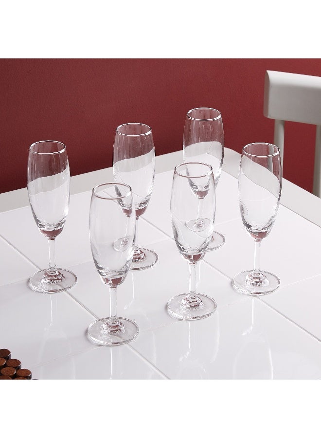 Home Box 6-Piece Classic Flute Champagne Glass Set - Image 1