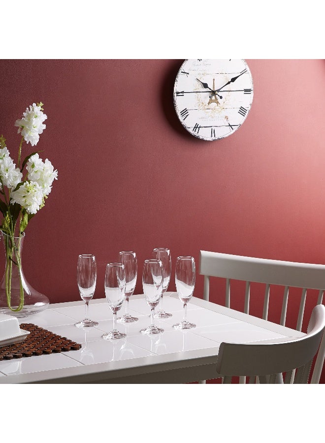 Home Box 6-Piece Classic Flute Champagne Glass Set - Image 3