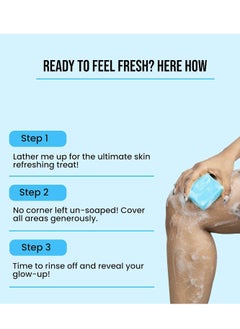 GHAR SOAP Ghar Soaps Aqua Cool Soap Bar for fresh, soft, and hydrated Skin Made With Vitamin E, Coconut Oil & Aloe Vera | Paraben-Free | Ideal for Men & Women | For All Skin Types Face And Body (100 gm)  - Image 5