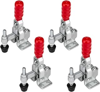 POWERTEC 20328 Quick Release Vertical Toggle Clamp 12050 - 200 lbs Holding Capacity w Rubber Pressure Tip, 4PK - Image 1