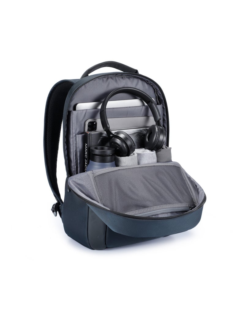 كينغسونز حقيبة لابتوب Kingsons مقاس 15.6 بوصة 🎒 لون أزرق داكن – مقاومة للماء 💧، جيوب متعددة للأجهزة والإكسسوارات، تصميم مريح مع حزام حقيبة السفر 🧳 - Image 4