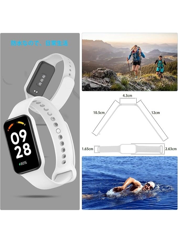 Smart Watch Strap Compatible with Xiaomi Redmi Band 2, Sport Silicone Replacement Wristband, Adjustable Bracelet Watch Band Accessories for Redmi Smart Band 2 - Image 2