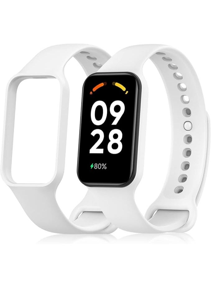 Smart Watch Strap Compatible with Xiaomi Redmi Band 2, Sport Silicone Replacement Wristband, Adjustable Bracelet Watch Band Accessories for Redmi Smart Band 2 - Image 1