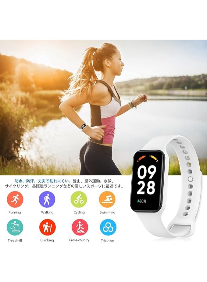 Smart Watch Strap Compatible with Xiaomi Redmi Band 2, Sport Silicone Replacement Wristband, Adjustable Bracelet Watch Band Accessories for Redmi Smart Band 2 - Image 3