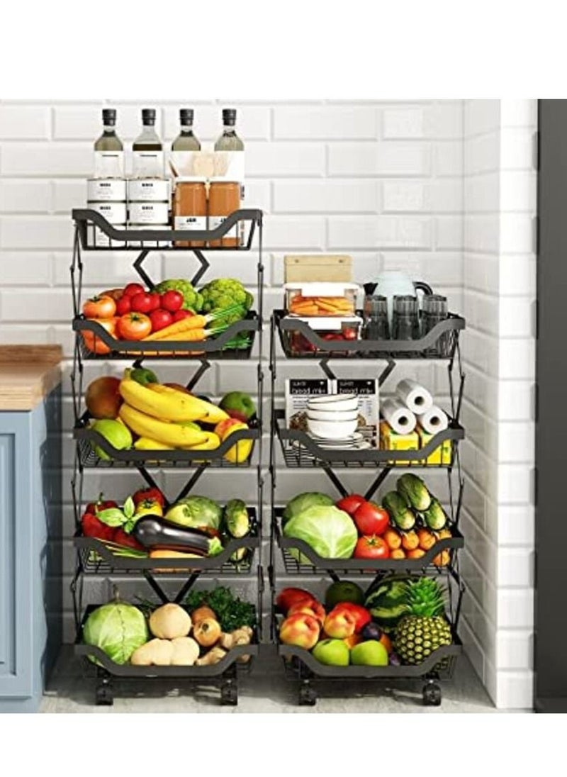 Home Pro - 4 Layer Foldable Trolley Rack - Image 1