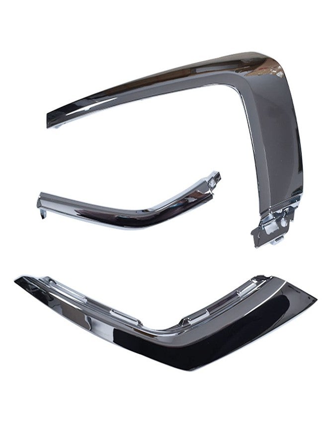 Silscvtt Front Right Bumper Chrome Trim Molding Strip 3 Pieces Kit Replacement for 2016-2019 Outlander 6407A142 6407A146 6407A144 - Image 3