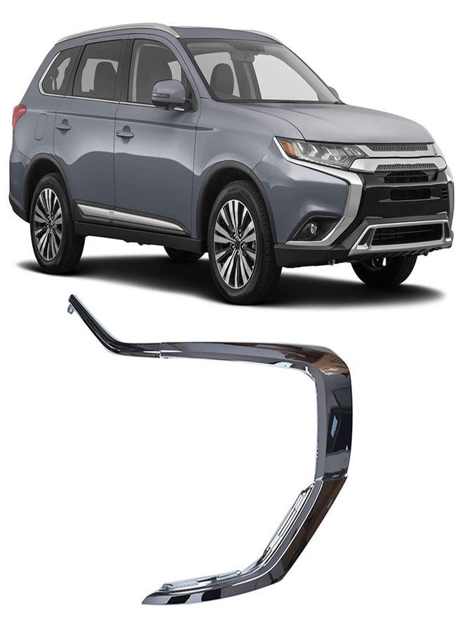 Silscvtt Front Right Bumper Chrome Trim Molding Strip 3 Pieces Kit Replacement for 2016-2019 Outlander 6407A142 6407A146 6407A144 - Image 1